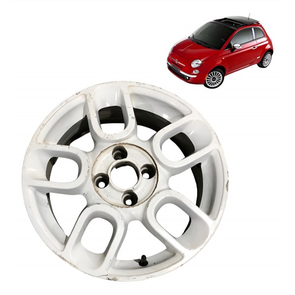 Roda Liga Aro 15 Fiat 500 2012 2013 2014 2015 Original 4x100 - Branco