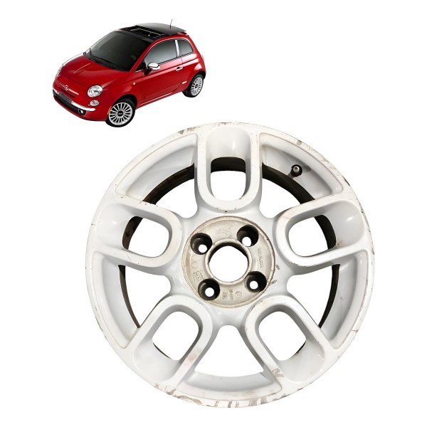 Roda Liga Aro 15 Fiat 500 4x100 2012 2013 2014 2015 Original - Branco