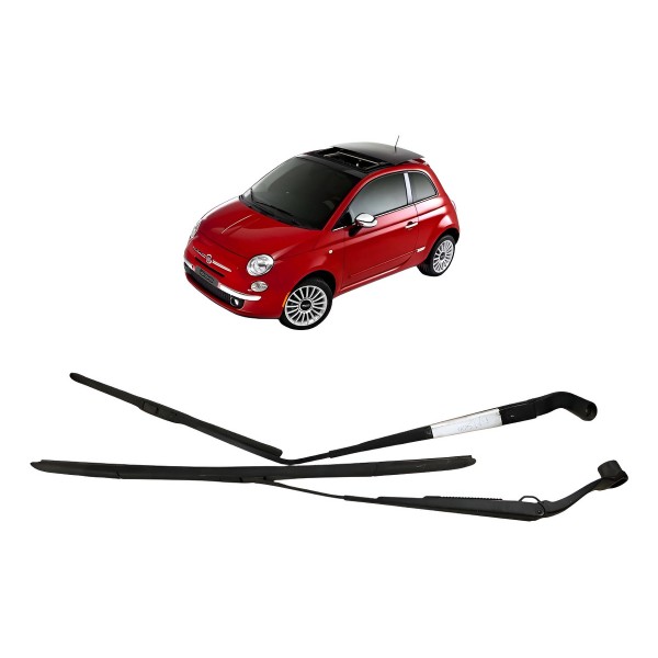 Par Braço Limpador Parabrisa Fiat 500 2011 2012 2013 2014 - Direito