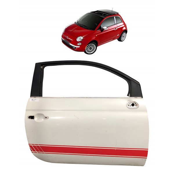 Porta Direita Fiat 500 Original 2011 2012 2013 2014 2015 - Dianteira - Direito - Branco
