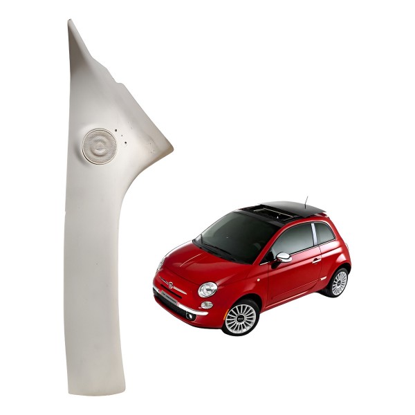 Moldura Esquerda Coluna Teto Dianteira Fiat 500 2011 2012 - Bege