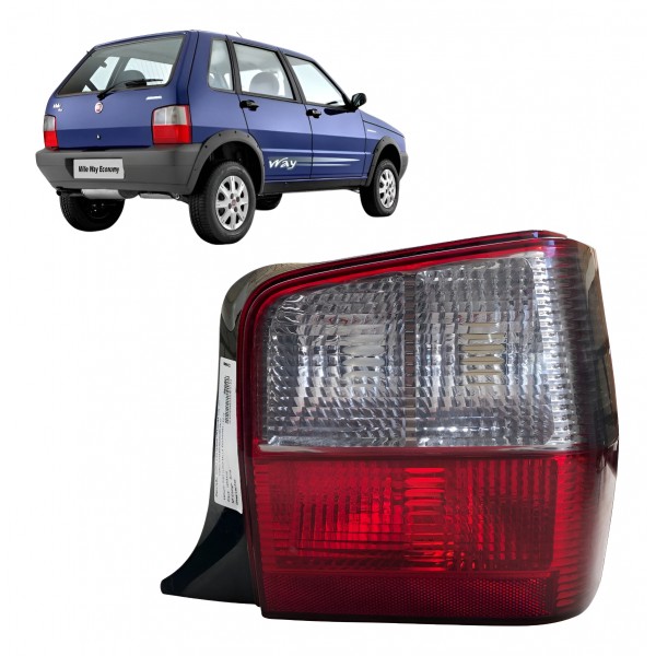 Lanterna Traseira Direita Fiat Uno Mille 2007 2008 A 2012 - Direito/passageiro - Vermelho