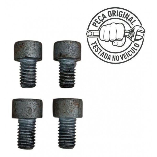 Jogo 4 Parafusos Polia Virabrequim Gol Voyage Saveiro G6 G7