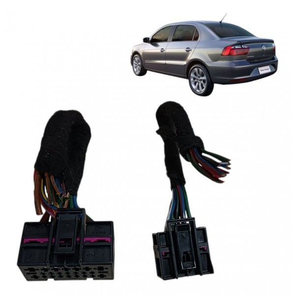 Par Plug Chicote Elétrico Modulo Conforto Voyage Gol G6 G7