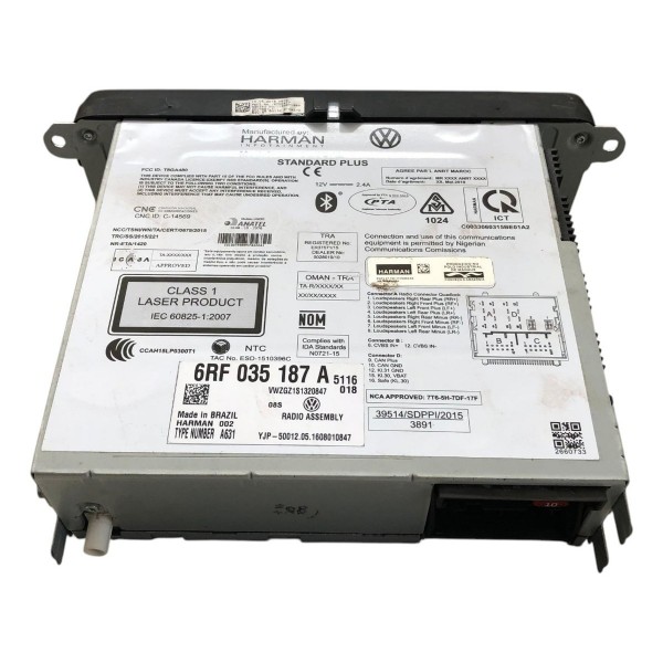 Rádio Multimídia Aparelho Som Gol Saveiro Voyage 6rf035187a - Preto