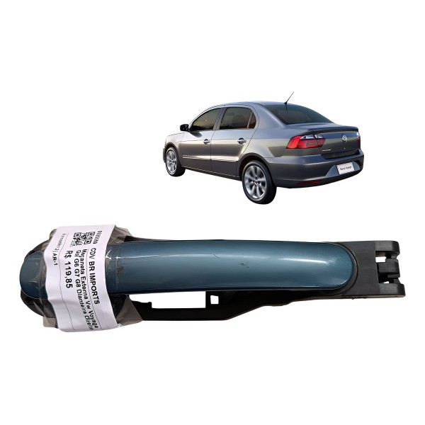 Maçaneta Externa Vw Voyage Gol G6 G7 G8 Dianteira Direita - Azul - Dianteira
