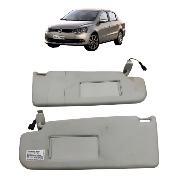 Par Quebra Sol Com Espelho Luz Cortesia Voyage Gol G7 G6 G8