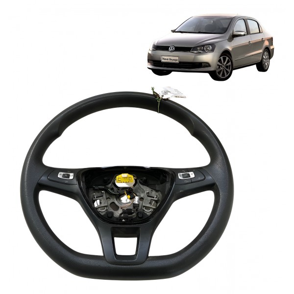 Volante Direção Motorista Vw Gol Voyage Saveiro G7 2017 2018 - Preto