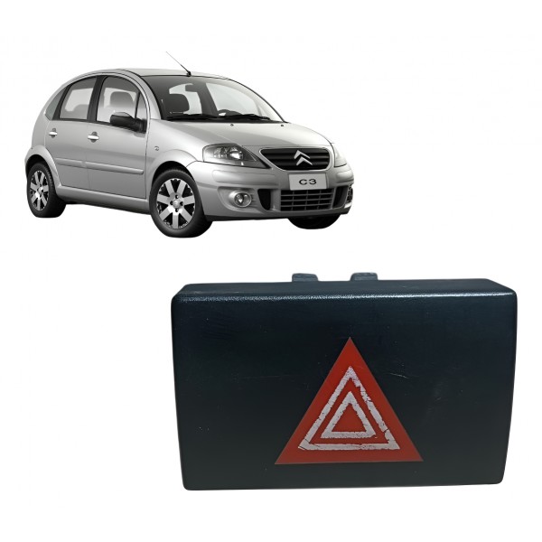 Botão Pisca Alerta Citröen C3 2012 2013 2014 2015