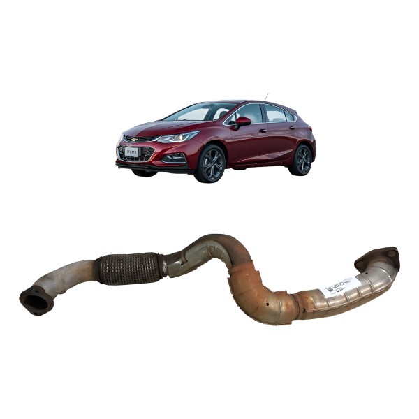 Cano Escapamento Malha Flexível Gm Cruze 1.4 Turbo 2017 2021