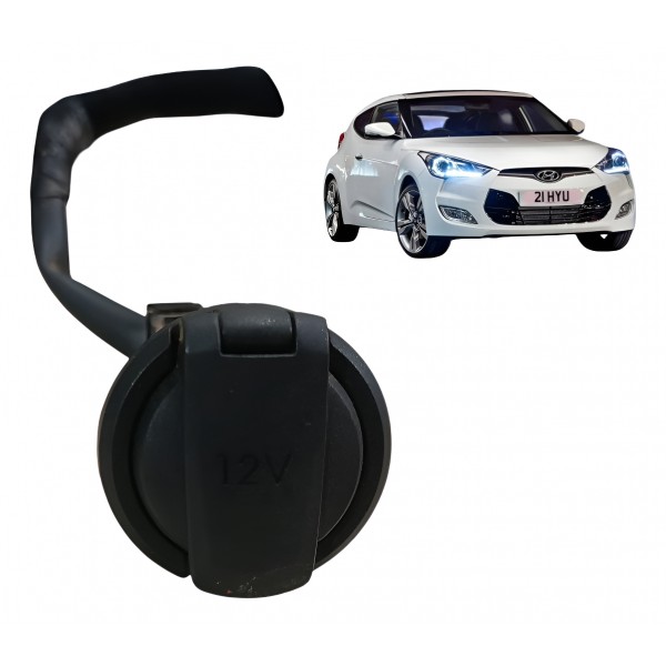 Tomada Acendedor 12v Hyundai Veloster 2012 2013 2014 Preto