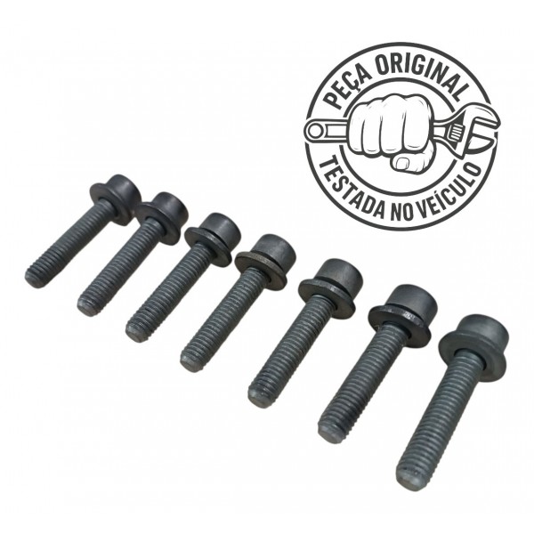 Jogo 7 Parafuso Coletor Admissão Gol Saveiro Voyage G6 G7 G8