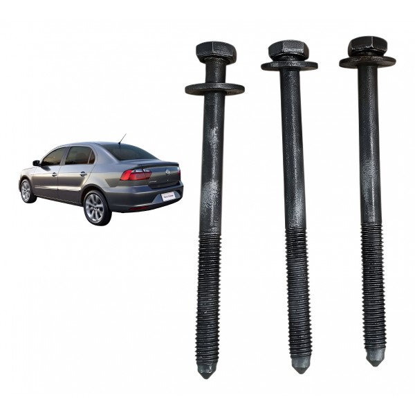 Jogo Parafuso Fixação Compresor Ar Gol Voyage Saveiro G6 G7