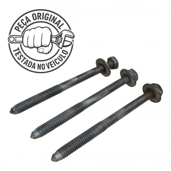 Jogo Parafuso Fixação Compresor Ar Gol Voyage Saveiro G6 G7