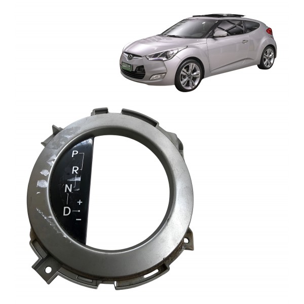 Moldura Acabamento Alavanca Cambio Veloster 2013 2012 2014 Lisa Prateado