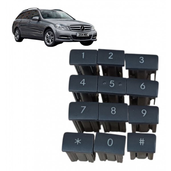 Capas Botões Teclas Numerais Comando Mercede C180 C200 2012