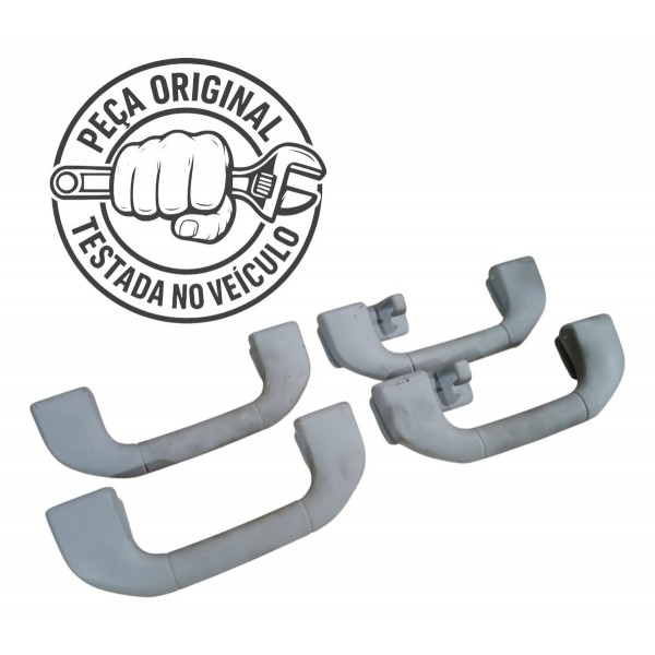 Jogo Alça Teto Pega Mão Mercedes C180 C200 2011 2012 2013 Cinza