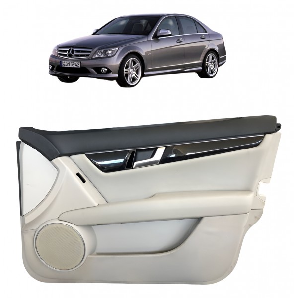Forro Porta Mercedes C180 Cinza 2011 2012 Dianteiro Direito Bege