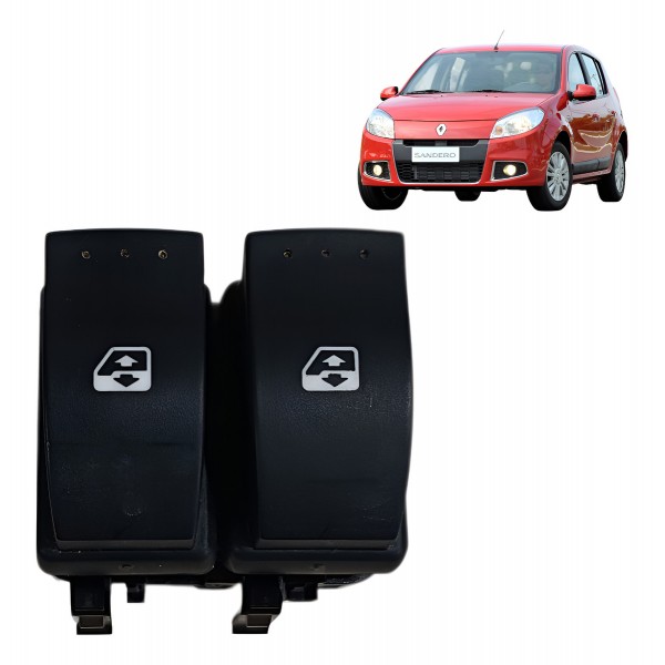 Botão Vidro Elétrico Esquerdo Sandero Logan 2011 2012 2013