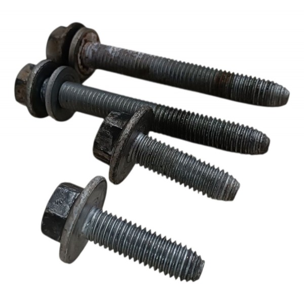 Jogo 4 Parafusos Agregado Dianteira Sandero 1.0 16v 2013 Prateado