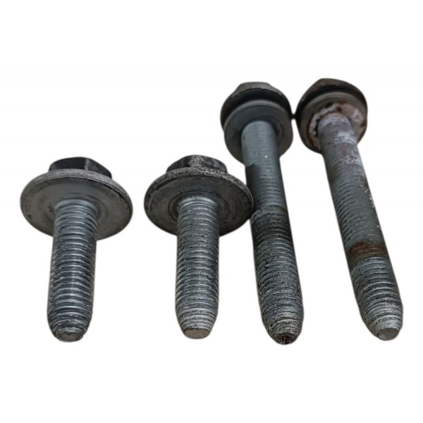 Jogo 4 Parafusos Agregado Dianteira Sandero 1.0 16v 2013 Prateado