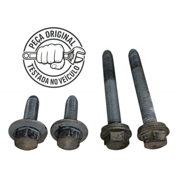 Jogo 4 Parafusos Agregado Dianteira Sandero 1.0 16v 2013 Prateado