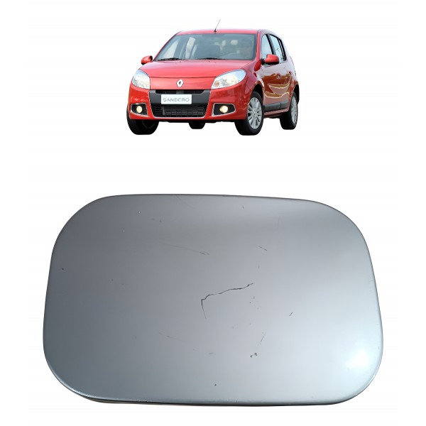Portinhola Tampa Combustível Renault Sandero 2012 2013 Prata 2013 Prateado