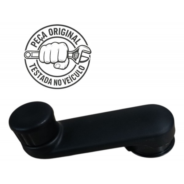 Maçaneta Manivela Vidro Manual Sandero Logan Master Kangoo Preto