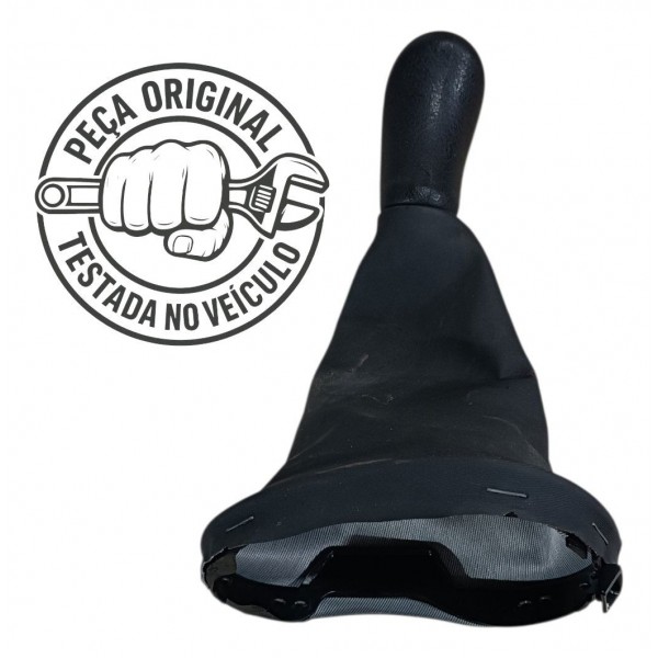 Manopla Alavanca Cambio Sandero Logan 2012 2013 Com Coifa