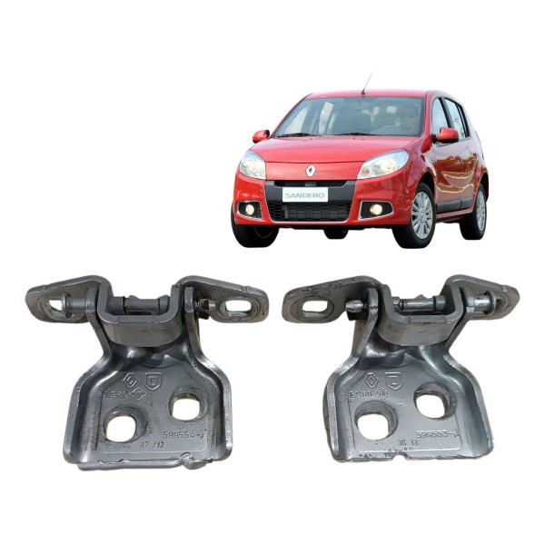 Par Dobradiça Porta Renault Sandero 2013 Traseira Esquerda