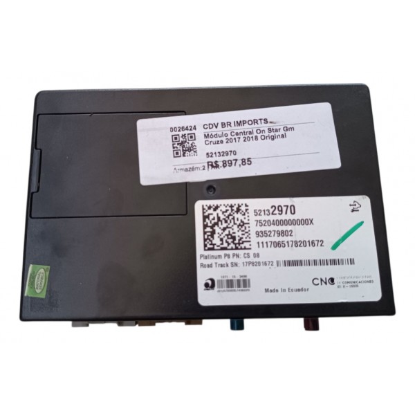 Módulo Central On Star Gm Cruze 2017 2018 Original 52132970