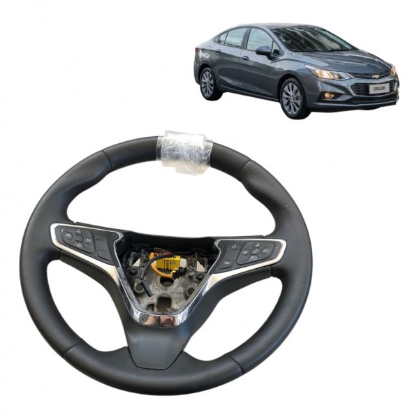 Volante Direção Motorista Gm Cruze 2017 2018 Com Comandos Preto