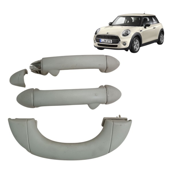 Jogo Kit 3 Pega Mão Alça Teto Mini Cooper Clubman 2012 2013