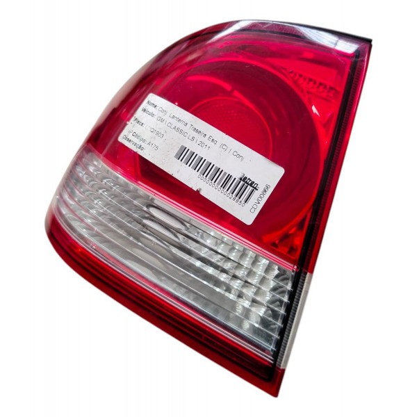 Lanterna Esquerda Gm Classic 2011 2012 2015 2017 Original Esquerdo/motorista Vermelho