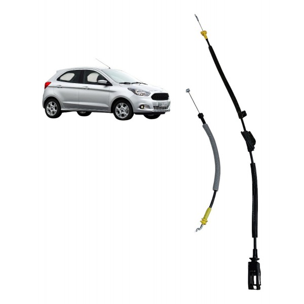 Par Cabo Fechadura Porta Ford Ka 2018 2019 Traseira Esquerda