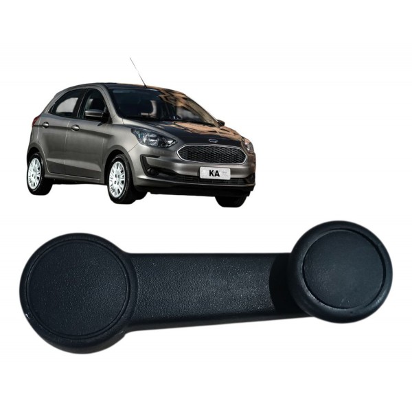 Manivela Vidro Manual Ford Ka New Fiesta Ecosport 2020 2021 Preto