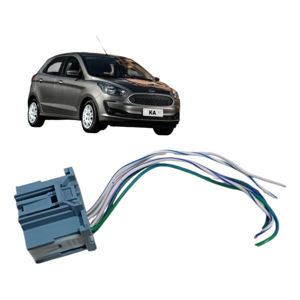 Plug Conector Cinza 5 Fios Modulo Airbag Ford Ka 2020 2021