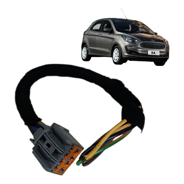 Plug Conector Cinza Botão Vidro Esquerdo Ford Ka 2021 2022