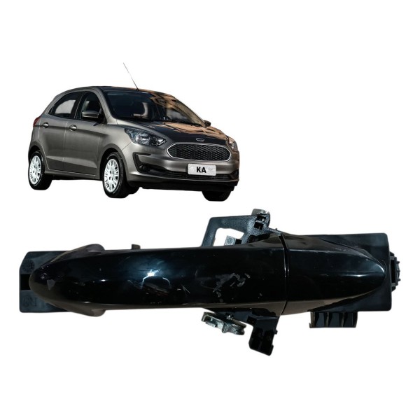 Maçaneta Externa Porta Ford Ka 2020 2021 Dianteiro Direito Preto Dianteira