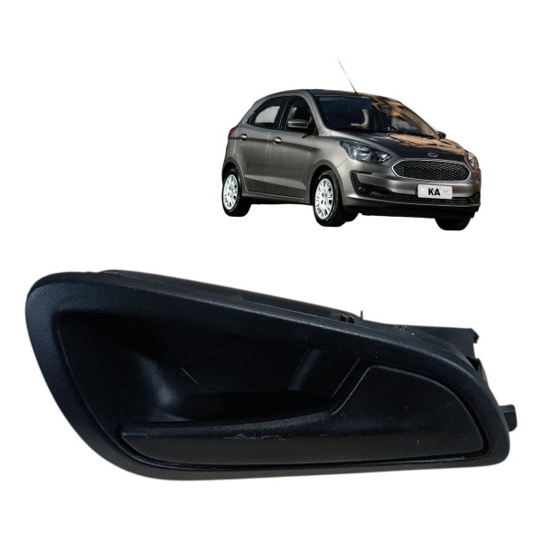 Maçaneta Interna Porta Direita Ford Ka 2019 2020 2021 Preto Preto Dianteira/traseira