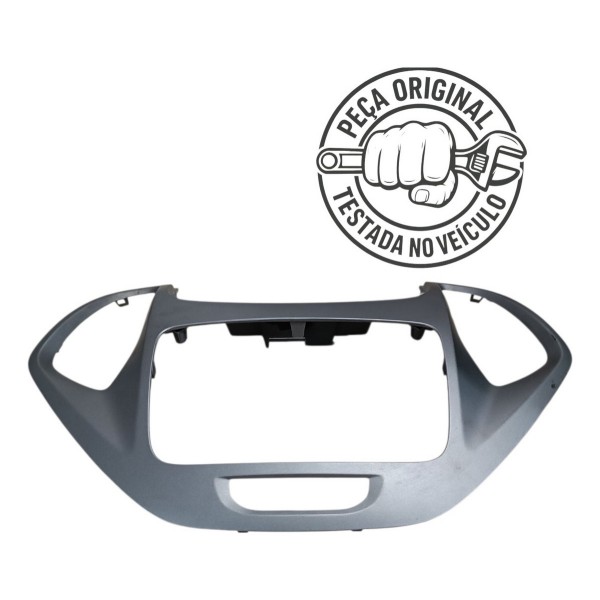 Moldura Mascara Painel Radio Multimídia Ford Ka 2020 2021 Prateado