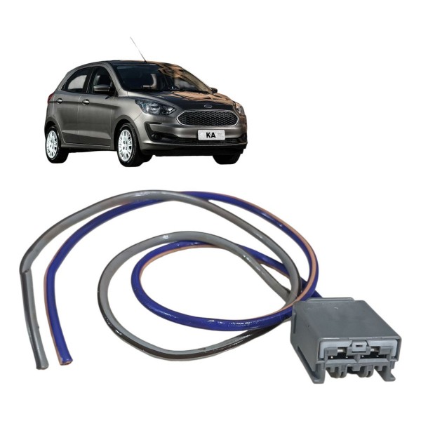 Plug Conector Chicote 2 Fios Motor Ar Forçado Ford Ka 2021