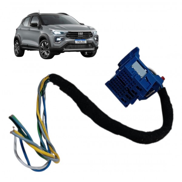Plug Conector Azul 6 Fios Modulo Multimídia Fiat Pulse 2024