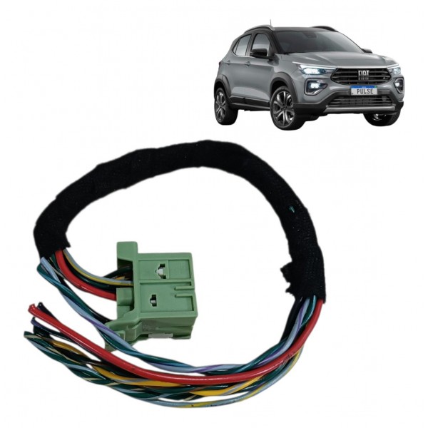 Plug Conector Verde 10 Fios Modulo Multimídia Fiat Pulse