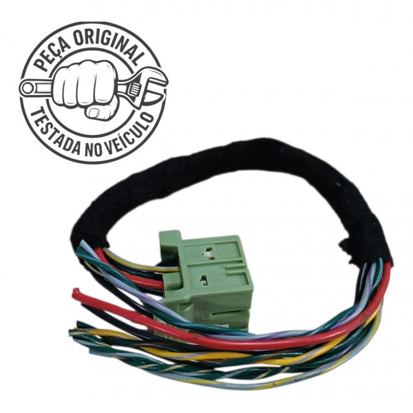 Plug Conector Verde 10 Fios Modulo Multimídia Fiat Pulse