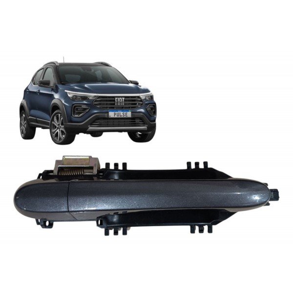 Maçaneta Porta Dianteira Direita Fiat Pulse 2019 2020 2021 Cinza Dianteira