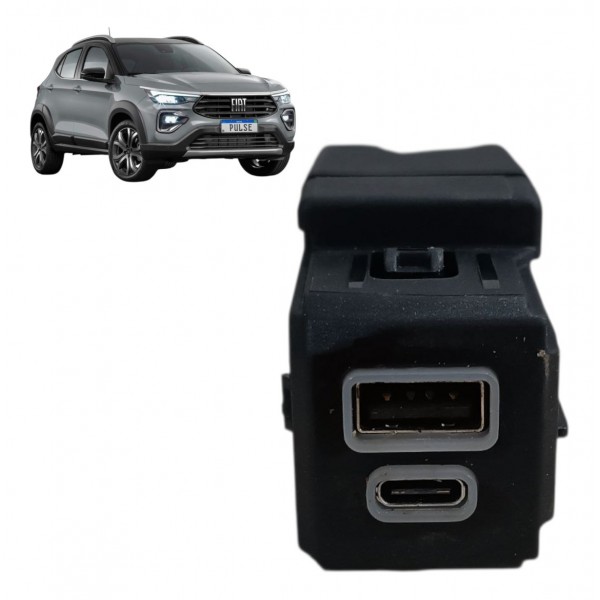 Entrada Conector Usb Tipo C Fiat Pulse 2023 2024 Original
