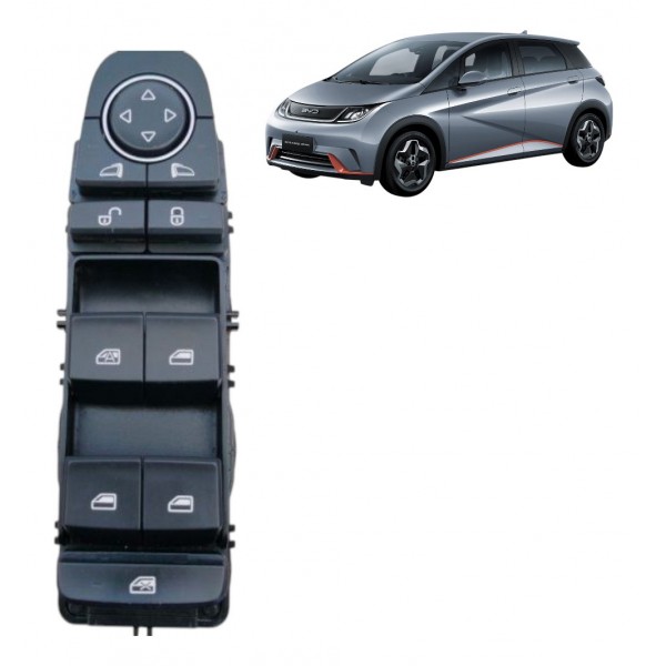 Comando Botão Vidro Dianteiro Esquerdo Byd Dolphin 2023 2024