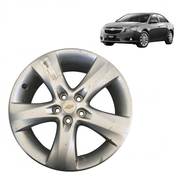 Roda Liga Aro 17 Chevrolet Cruze 2012 2013 2014 A 2016 Prateado