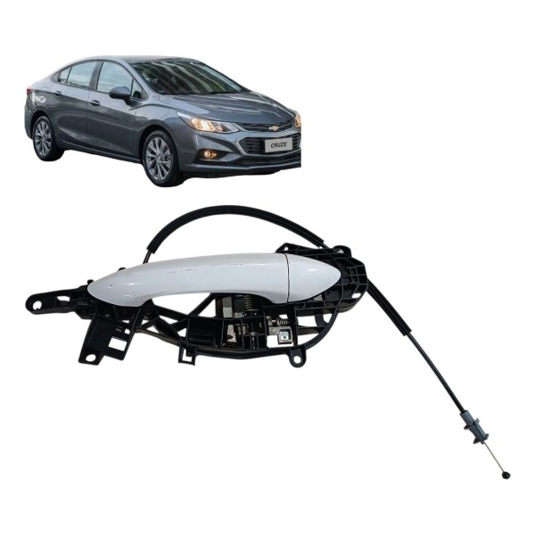 Maçaneta Porta Externa Gm Cruze 2017 2020 Traseira Esquerda Branco Traseira